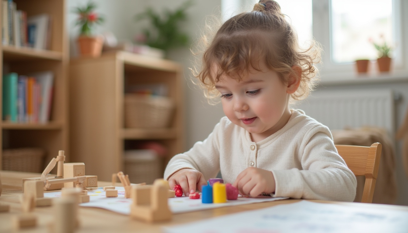 Copii jucându-se într-un mediu Montessori, simbolizând alegerea unei gradinite de calitate