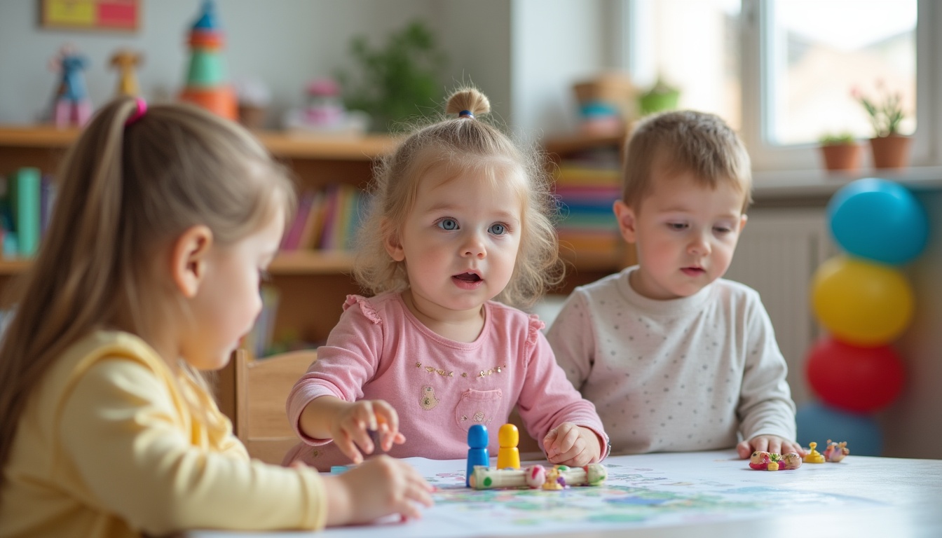 Copii fericiți jucându-se într-o gradinita privata din Ploiesti