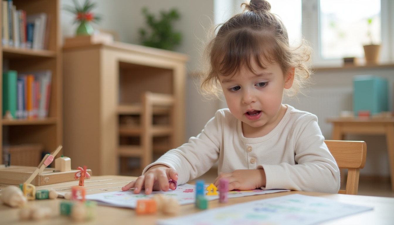 Copii fericiți explorând materiale Montessori într-o grădiniță din Ploiești